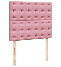 Boxspringbett mit Matratze Rosa 120x190 cm Samt
