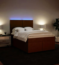 Boxspringbett mit Matratze Rosa 140x200 cm Samt