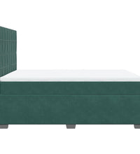 Boxspringbett mit Matratze Dunkelgrün 140x200 cm Samt