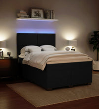 Boxspringbett mit Matratze Schwarz 160x200 cm Samt