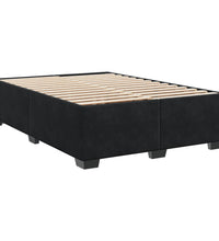 Boxspringbett mit Matratze Schwarz 160x200 cm Samt