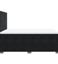 Boxspringbett mit Matratze Schwarz 160x200 cm Samt