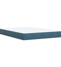 Boxspringbett mit Matratze Blau 160x200 cm Samt