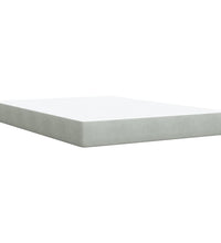 Boxspringbett mit Matratze Hellgrau 160x200 cm Samt
