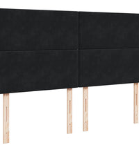 Boxspringbett mit Matratze Schwarz 180x200 cm Samt