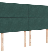 Boxspringbett mit Matratze Dunkelgrün 180x200 cm Samt