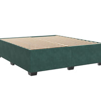 Boxspringbett mit Matratze Dunkelgrün 180x200 cm Samt