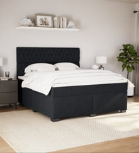 Boxspringbett mit Matratze Schwarz 180x200 cm Samt