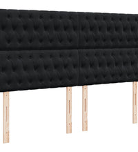 Boxspringbett mit Matratze Schwarz 180x200 cm Samt