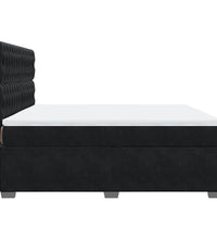 Boxspringbett mit Matratze Schwarz 180x200 cm Samt