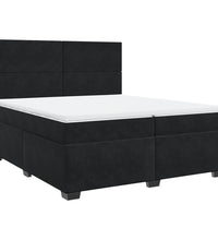Boxspringbett mit Matratze Schwarz 200x200 cm Samt