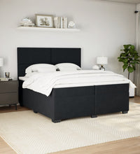 Boxspringbett mit Matratze Schwarz 200x200 cm Samt