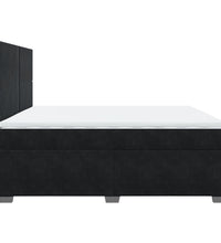 Boxspringbett mit Matratze Schwarz 200x200 cm Samt