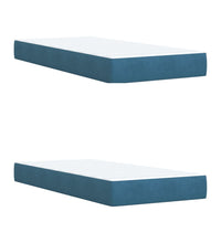 Boxspringbett mit Matratze Blau 200x200 cm Samt