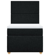 Boxspringbett mit Matratze Schwarz 80x200 cm Stoff