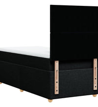 Boxspringbett mit Matratze Schwarz 80x200 cm Stoff