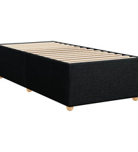 Boxspringbett mit Matratze Schwarz 80x200 cm Stoff