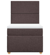 Boxspringbett mit Matratze Dunkelbraun 90x190 cm Stoff