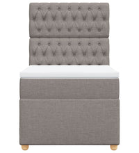 Boxspringbett mit Matratze Taupe 90x190 cm Stoff