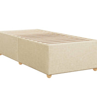 Boxspringbett mit Matratze Creme 90x190 cm Stoff