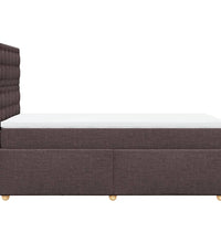 Boxspringbett mit Matratze Dunkelbraun 90x190 cm Stoff