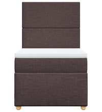 Boxspringbett mit Matratze Dunkelbraun 90x200 cm Stoff