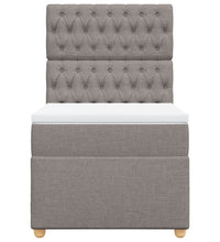 Boxspringbett mit Matratze Taupe 90x200 cm Stoff