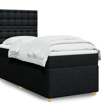 Boxspringbett mit Matratze Schwarz 90x200 cm Stoff
