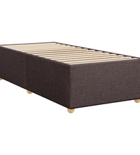 Boxspringbett mit Matratze Dunkelbraun 100x200 cm Stoff
