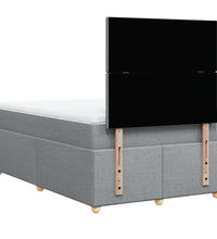 Boxspringbett mit Matratze Hellgrau 120x190 cm Stoff
