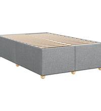Boxspringbett mit Matratze Hellgrau 120x190 cm Stoff