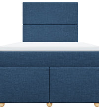 Boxspringbett mit Matratze Blau 120x190 cm Stoff