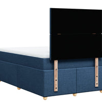 Boxspringbett mit Matratze Blau 120x190 cm Stoff