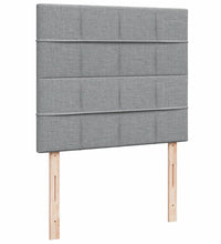 Boxspringbett mit Matratze Hellgrau 120x190 cm Stoff