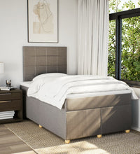 Boxspringbett mit Matratze Taupe 120x190 cm Stoff
