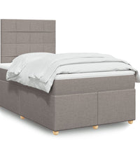 Boxspringbett mit Matratze Taupe 120x190 cm Stoff