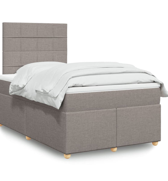 Boxspringbett mit Matratze Taupe 120x190 cm Stoff