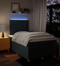 Boxspringbett mit Matratze Blau 120x190 cm Stoff