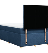 Boxspringbett mit Matratze Blau 120x190 cm Stoff