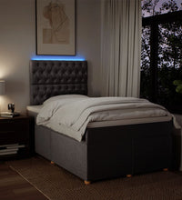 Boxspringbett mit Matratze Taupe 120x190 cm Stoff