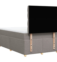 Boxspringbett mit Matratze Taupe 120x190 cm Stoff