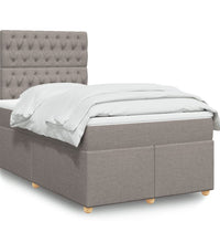 Boxspringbett mit Matratze Taupe 120x190 cm Stoff