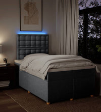 Boxspringbett mit Matratze Hellgrau 120x190 cm Stoff
