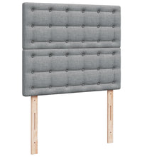 Boxspringbett mit Matratze Hellgrau 120x190 cm Stoff