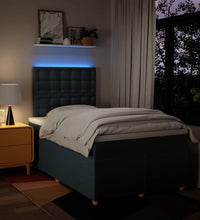 Boxspringbett mit Matratze Blau 120x190 cm Stoff