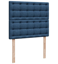 Boxspringbett mit Matratze Blau 120x190 cm Stoff