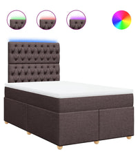 Boxspringbett mit Matratze Dunkelbraun 120x200 cm Stoff