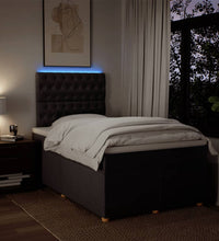 Boxspringbett mit Matratze Dunkelbraun 120x200 cm Stoff