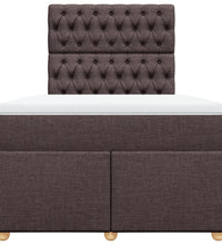 Boxspringbett mit Matratze Dunkelbraun 120x200 cm Stoff