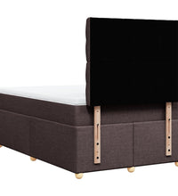 Boxspringbett mit Matratze Dunkelbraun 120x200 cm Stoff